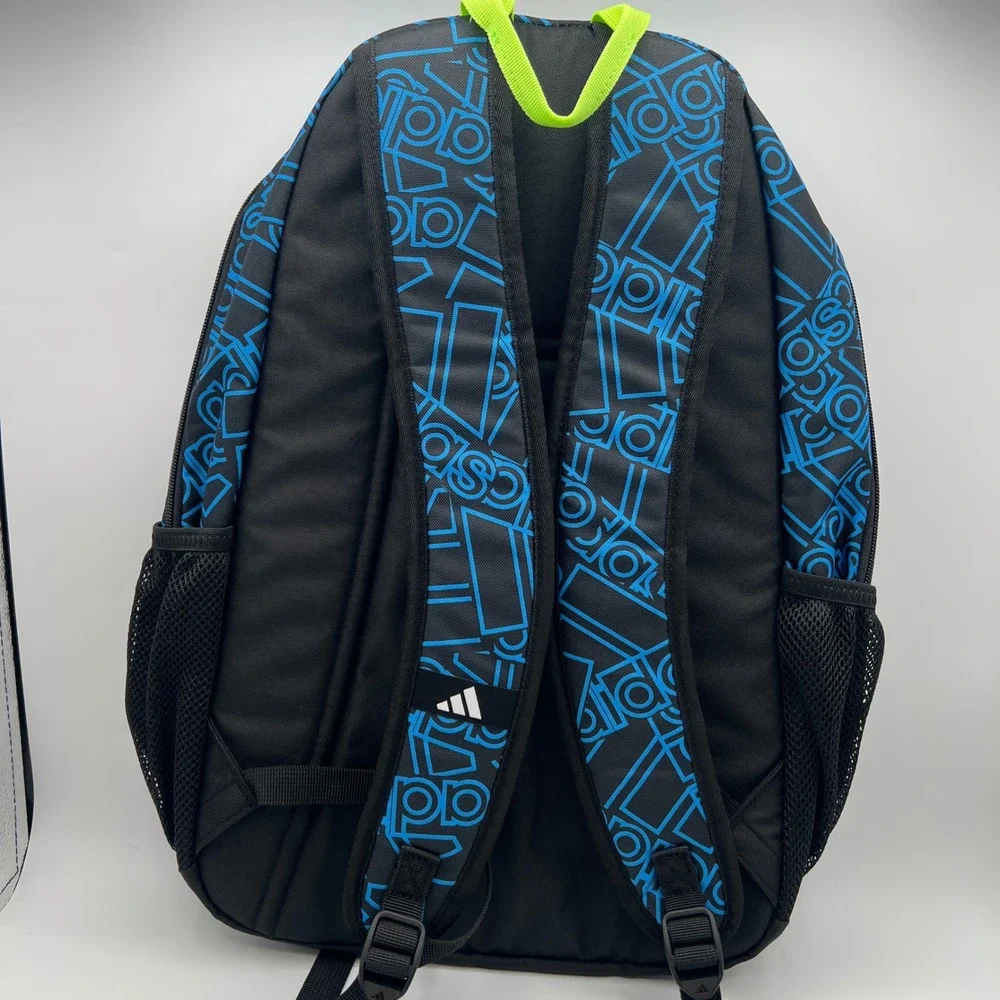 NWT Adidas Fundare 2 Backpack Blue Black Pulse Logo Print   back to school